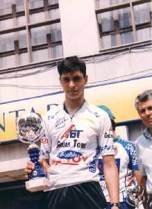 Pellicer, recibiendo un premio en la temporada de cadetes de primer ao