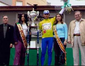 Pedro Martnez en el podium de la Vuelta a Castelln