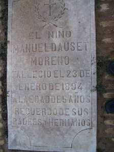 Sepultura de Manuel Dauset