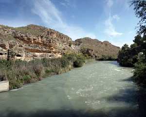 Paraje del Gorgotn. Vista desde el puente de la central elctrica 