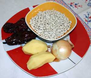 Ingredientes de la Ensalada de Alubias y Mojo 