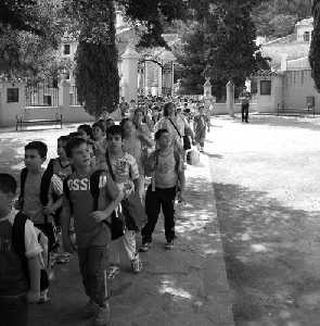 Grupo de escolares en el Jubileo 2006