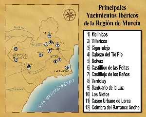 Mapa de los yacimientos ibricos de la Regin