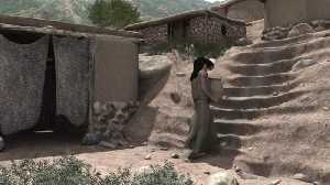 Recreaci�n de una calle con escalerones de La Bastida [La Bastida de Totana]