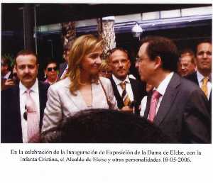 La Infanta Cristina Elche, inaugurando la exposicin de la Dama de Elche