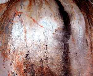 Pintura en la Cueva de Jorge [Yacimientos Cieza]