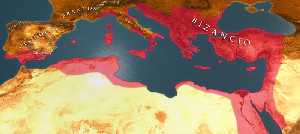 Mapa del Imperio Bizantino