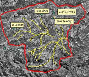 Mapa de cuenca del ro Alhrabe