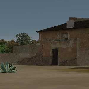 Vista del Exterior de la hospedera del S.XIX [Espacios Virtuales]
