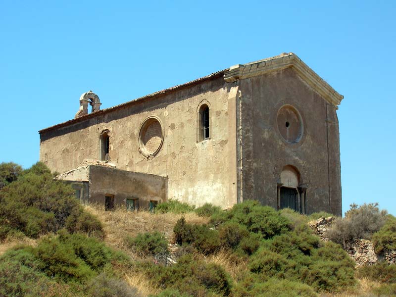 Vista general de la ermita de los Pescadores[Escombreras]. 