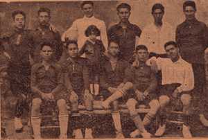 Equipo del Cehegín que inauguró el primer campo de fútbol en 1924