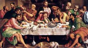 La ltima cena, de Jacopo Bassano 