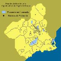 Mapa de distribución de la cigüeñuela
