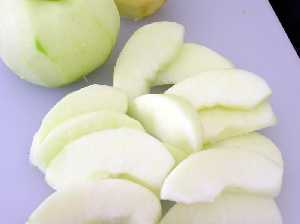Manzanas cortadas 