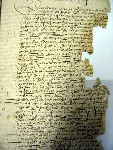 El documento ms antiguo conservado es un acta de eleccin de oficios de 1554
