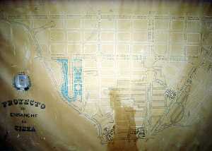 Plano del ensanche de Cieza de 1914 del Ingeniero Diego Templado 