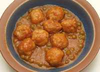 Albndigas con guisantes 