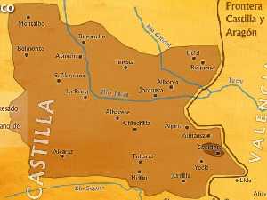 Mapa del Marquesado de Villena en 1460