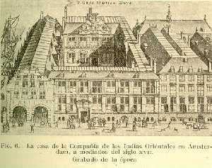 Casa de las Indias Orientales en Amsterdam s.XVII 