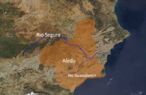 Localizacin de Aledo en el marco del Sureste y de los actuales lmites regionales