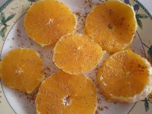 Naranja con canela