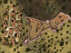 Vista áerea del asentamiento (reconstrucción) de Yecla 
