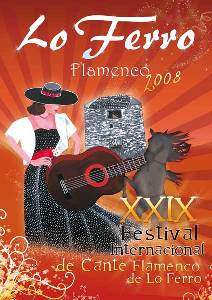 Cartel del Festival Nacional de Cante Flamenco de Lo Ferro. Año 2008