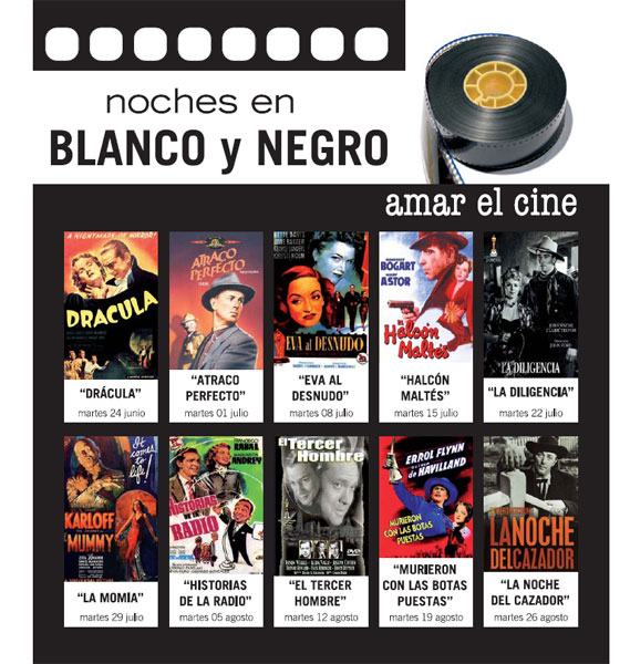 Ciclo de cine ''noches en blanco y negro. Amar el cine'' . 