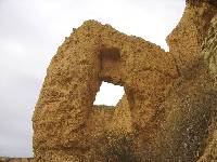  La erosin genera belleza. Arco natural en las arcillas de rambla Salada (Mula)