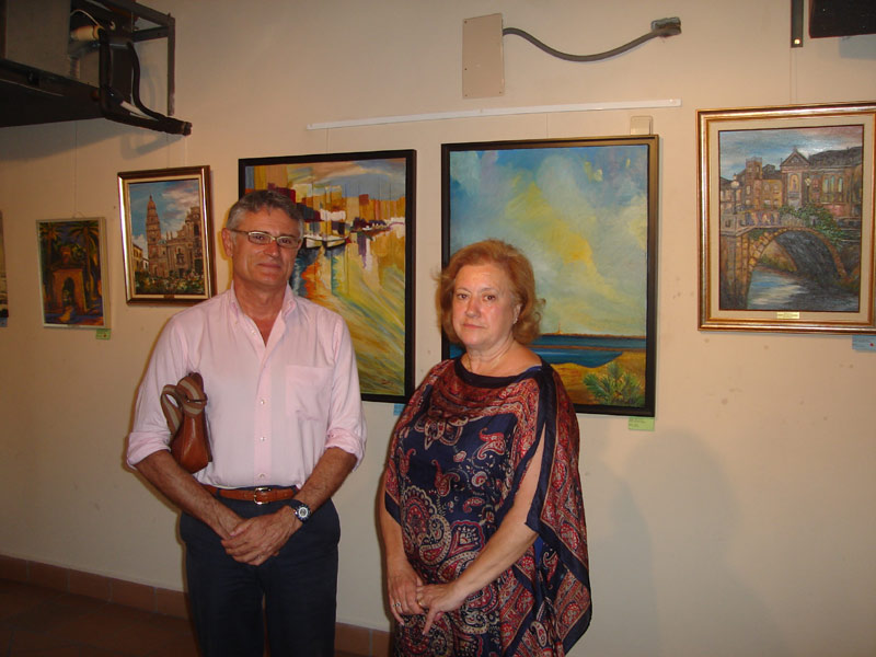 Pilar Moreno en su exposicin. 