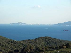 La costa de Ceuta en el Norte de frica