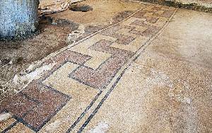 Detalle del mosaico del triclinium de la Casa de Salvius en Carthago Nova 