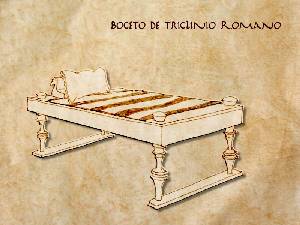 Boceto de triclinio romano 