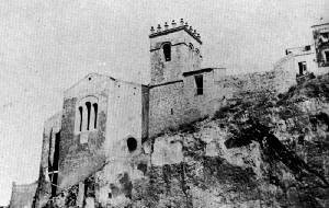 Fachada occidental de la catedral antigua de Cartagena en los inicios del S.XX