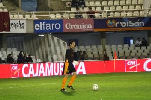 Juanmi ante Guinea Ecuatorial en el Estadio Cartagonova 2007[Juanmi]