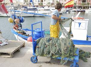 Artes de pesca en el puerto de Cabo de Palos [Besugo]
