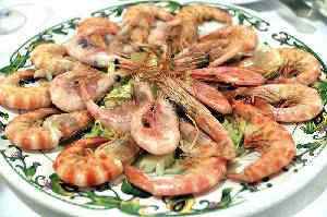 Plato de langostinos, gamba y quisquilla [Langostino]