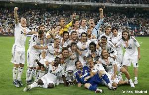El Real Madrid celebra la Supercopa de Espa�a 2008 