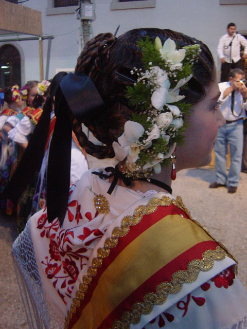 El Moo de Picaporte, peinado caracterstico del traje regional murciano