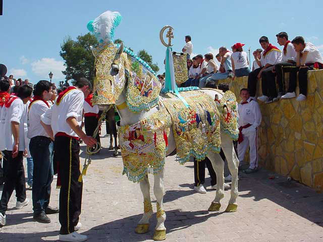 Mi caballo ataviado para las Fiestas